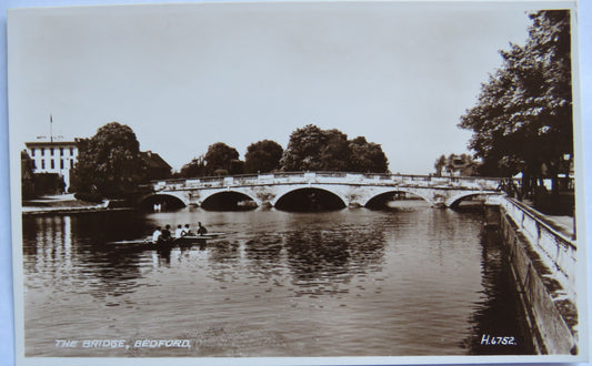 Vintage Postcard of The Bridge, Bedford
