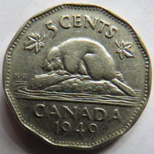 Load image into Gallery viewer, 1949 King George VI Canada 5 Cents Coin
