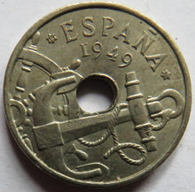 Load image into Gallery viewer, 1949 Spain 50 Centimos Coin
