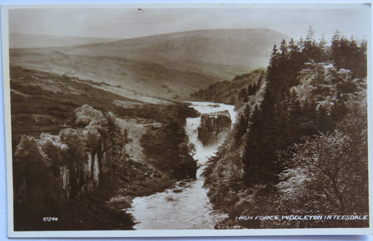 Vintage Postcard of High Force, Middleton in Teesdale