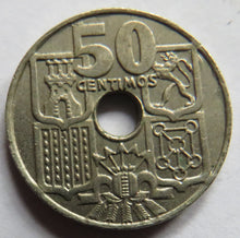 Load image into Gallery viewer, 1949 Spain 50 Centimos Coin
