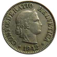 Load image into Gallery viewer, 1942 Switzerland 10 Rappen Coin
