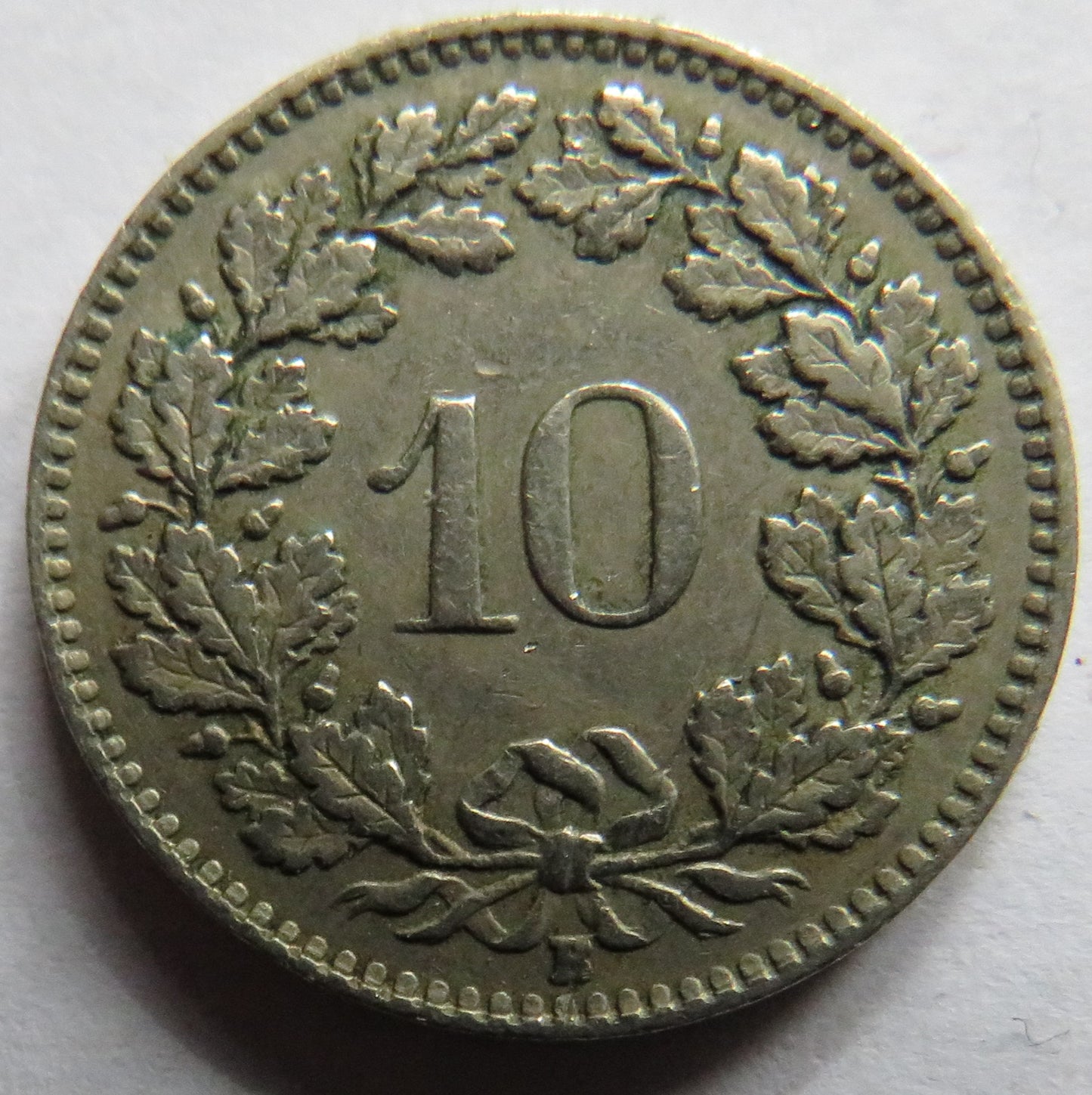 1942 Switzerland 10 Rappen Coin