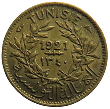 Load image into Gallery viewer, 1921 Tunisia 50 Centimes Coin
