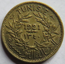 Load image into Gallery viewer, 1921 Tunisia 50 Centimes Coin
