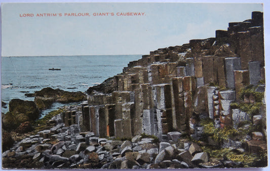 Vintage Postcard of Lord Antrum's Parlour, Giant's Causeway