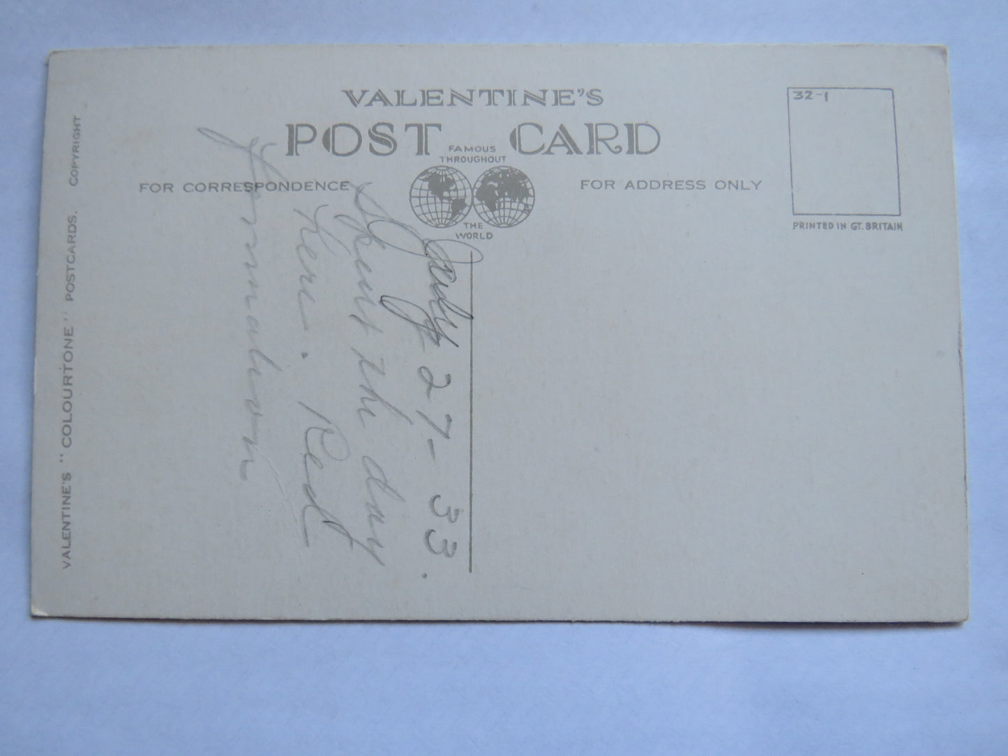 Vintage Postcard of Lord Antrum's Parlour, Giant's Causeway