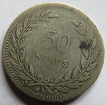 Load image into Gallery viewer, 1948 Turkey Silver 50 Kurus Coin
