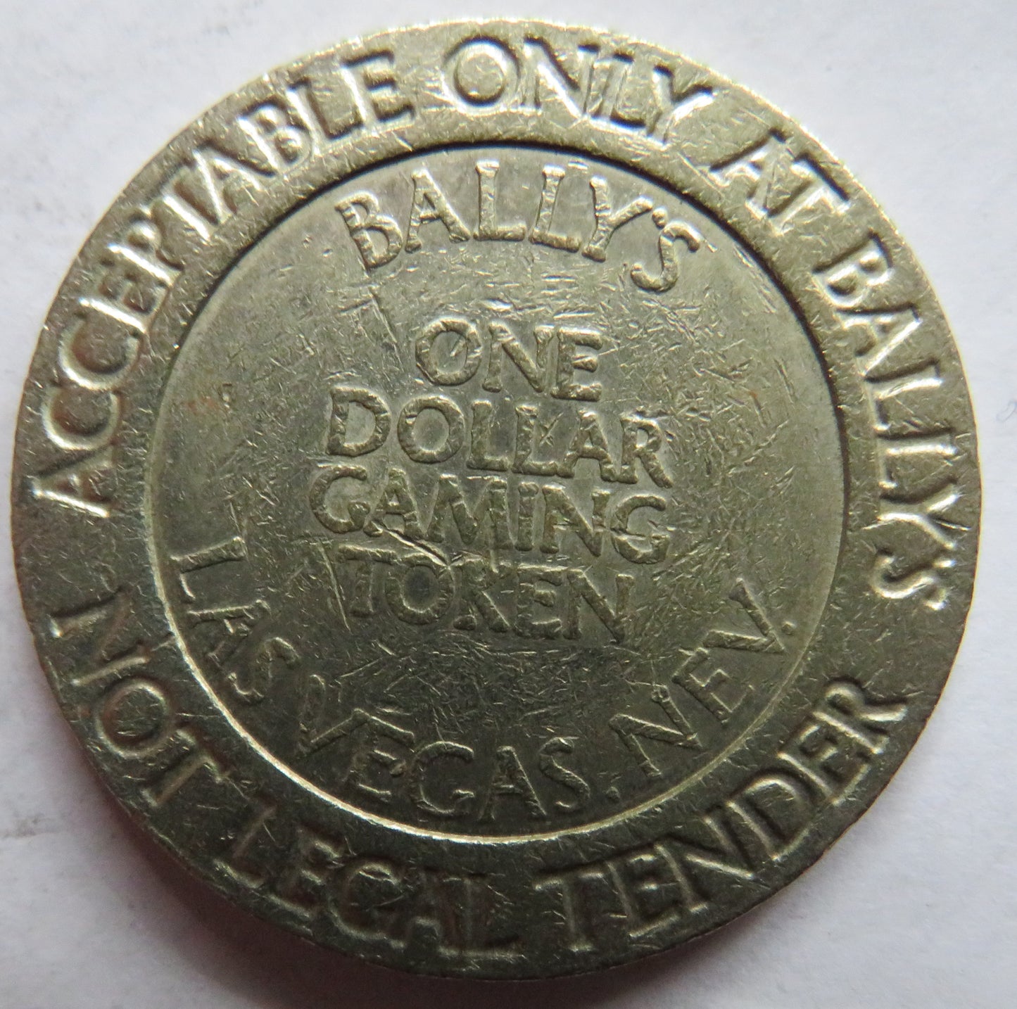 Bally's $1 One Dollar Gaming Token Las Vegas Nevada