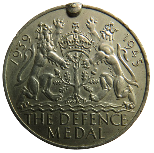 1939 - 1945 King George VI WWII The Defence Medal
