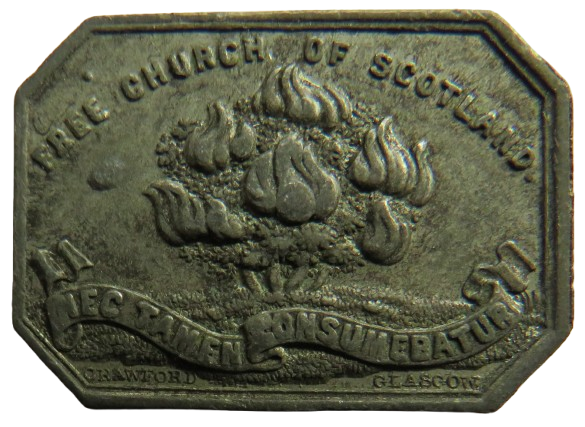 1843 Free Tron Church Glasgow Scottish Communion Token