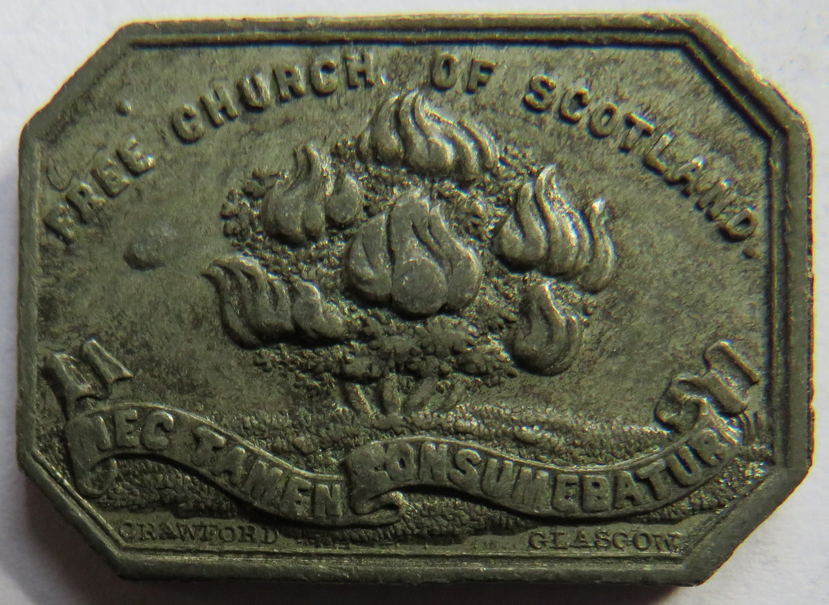 1843 Free Tron Church Glasgow Scottish Communion Token