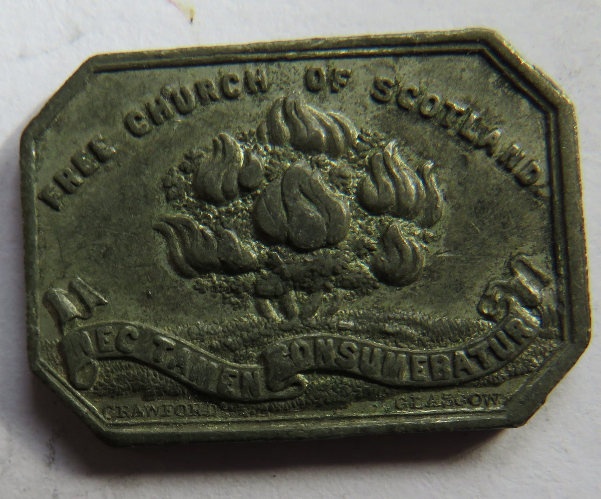 1843 Free Tron Church Glasgow Scottish Communion Token
