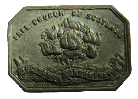 1843 Free Tron Church Glasgow Scottish Communion Token