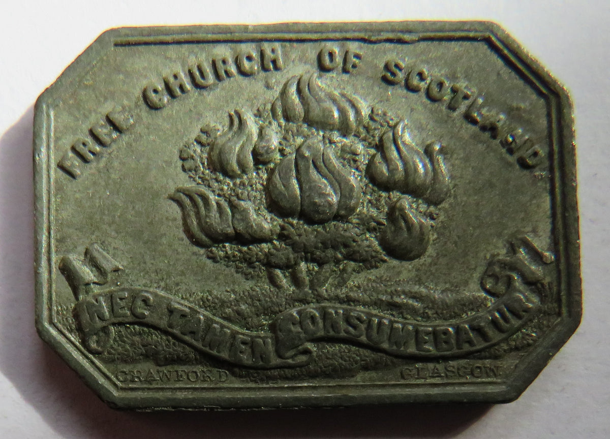 1843 Free Tron Church Glasgow Scottish Communion Token