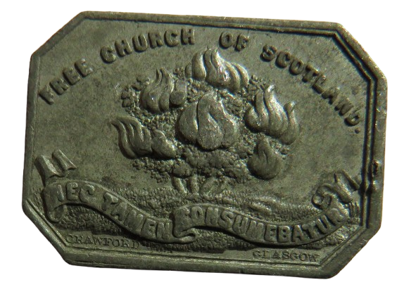 1843 Free Tron Church Glasgow Scottish Communion Token