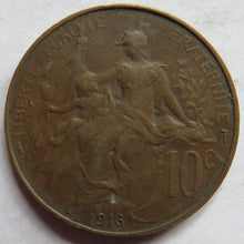 Load image into Gallery viewer, 1916 France 10 Centimes Coin
