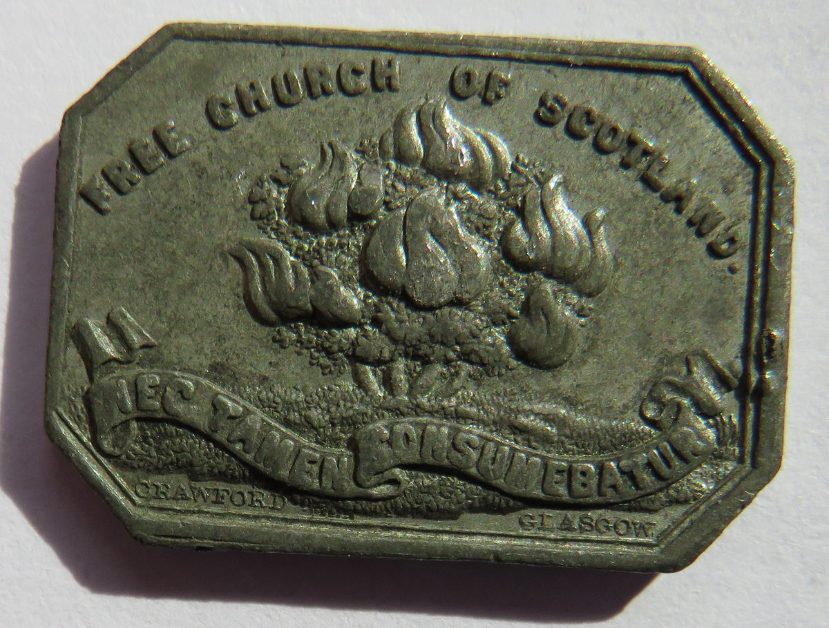 1843 Free Tron Church Glasgow Scottish Communion Token