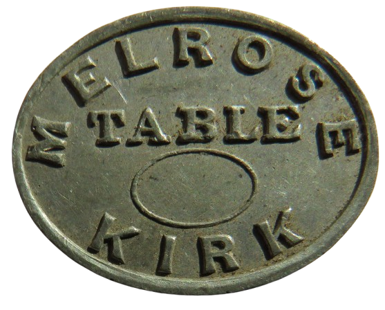 19thC Melrose Kirk Church Communion Table Token