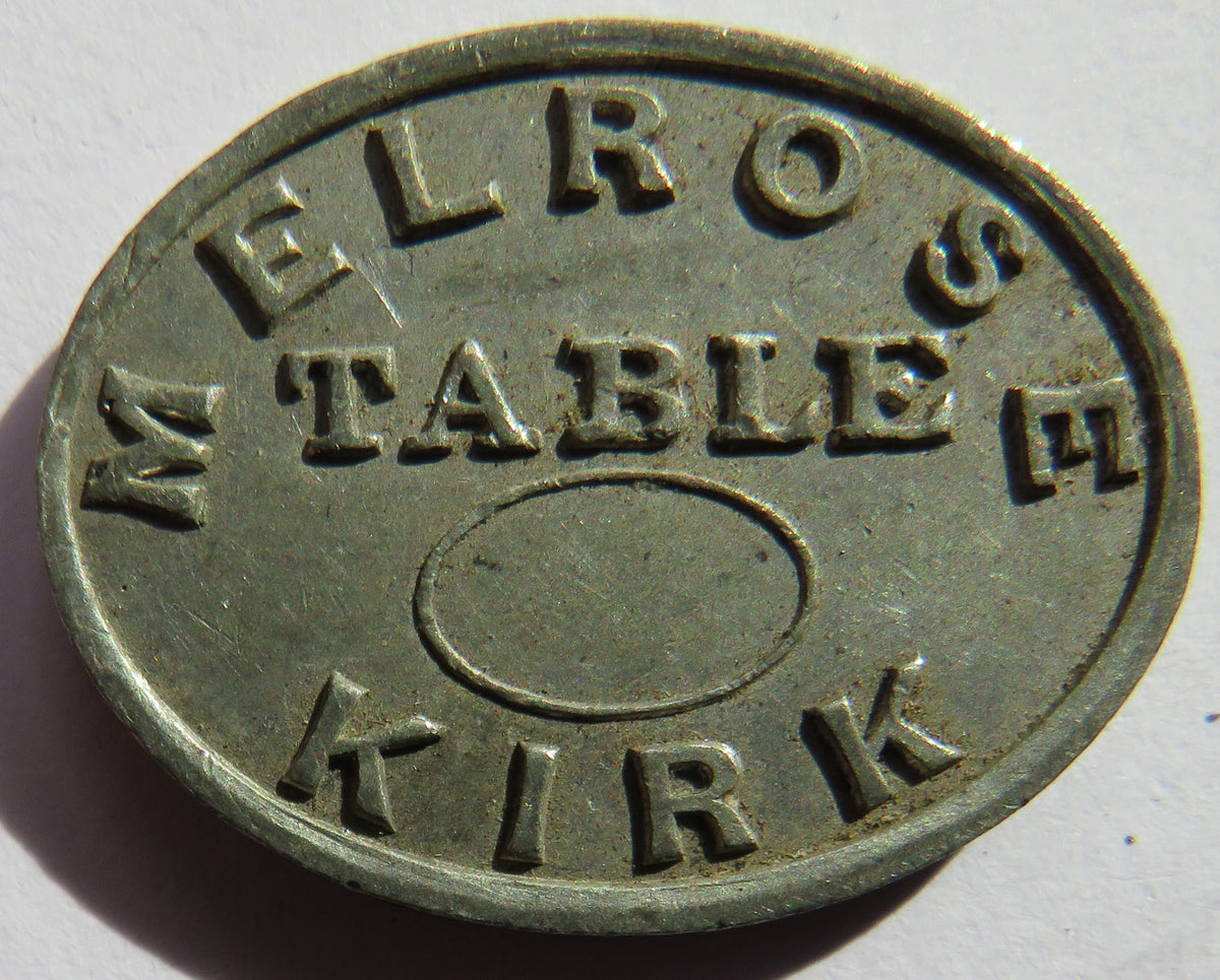 19thC Melrose Kirk Church Communion Table Token