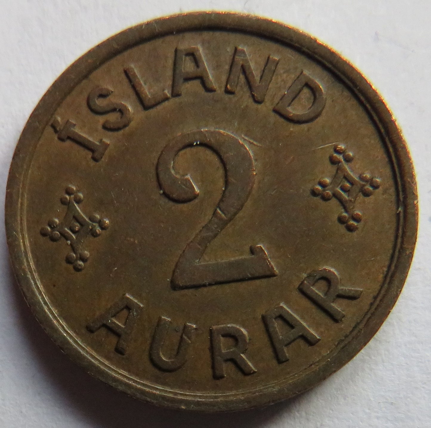 1942 Iceland 2 Aurar Coin