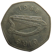 Load image into Gallery viewer, 988-1988 Ireland Dublin Millennium 50p Fifty Pence Coin
