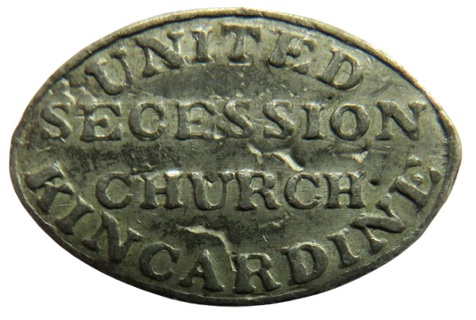 19thC Scottish Church Token United Secession Church Kincardine image 1