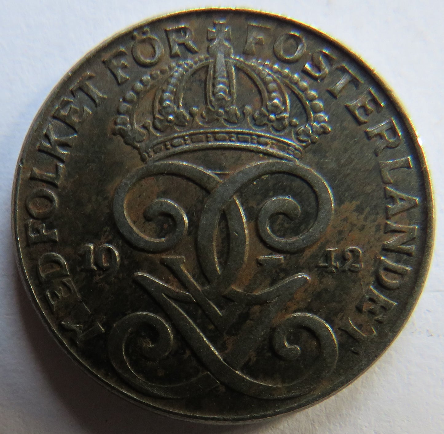 1942 Sweden 2 Ore Coin