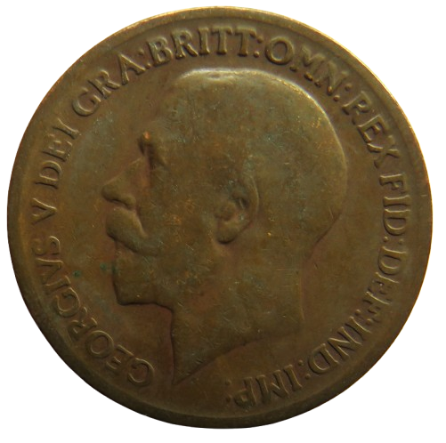 1918-KN King George V One Penny Coin - Great Britain