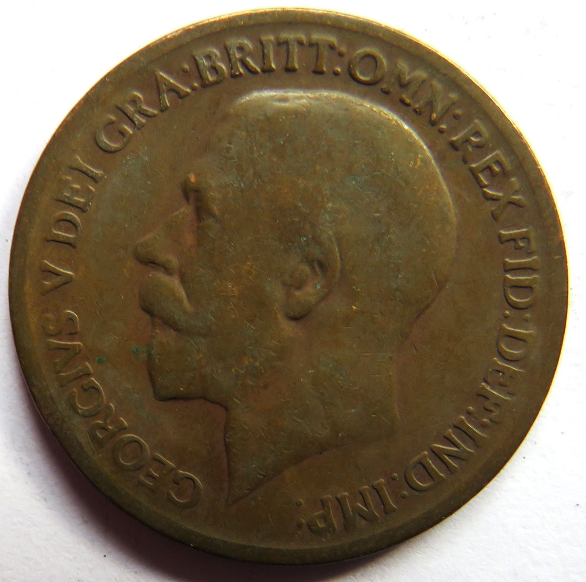 1918-KN King George V One Penny Coin - Great Britain