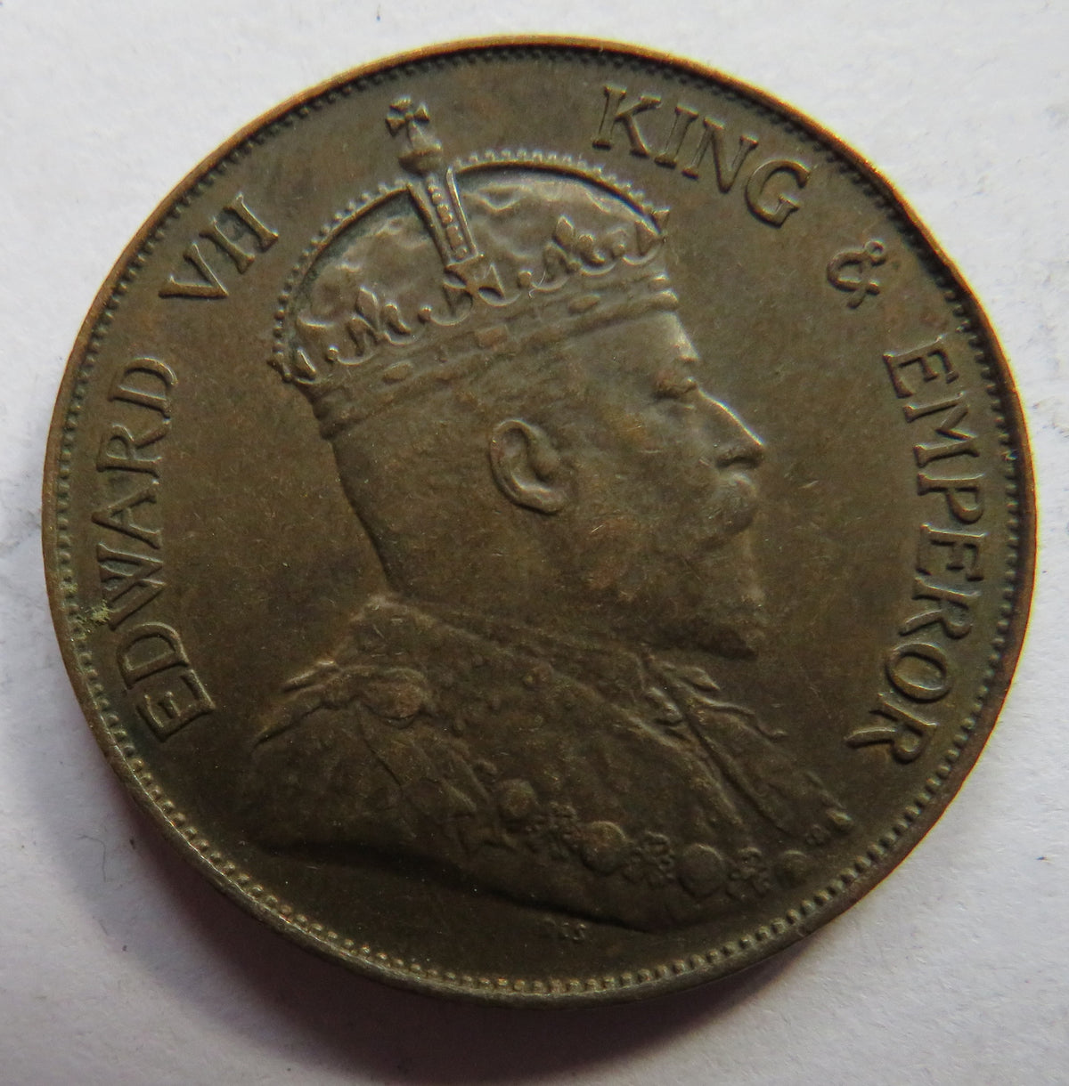 1905 King Edward VII Hong Kong One Cent Coin