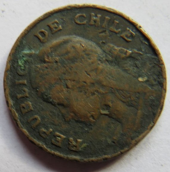 1904 Chile 2 & 1/2 Centavos Coin