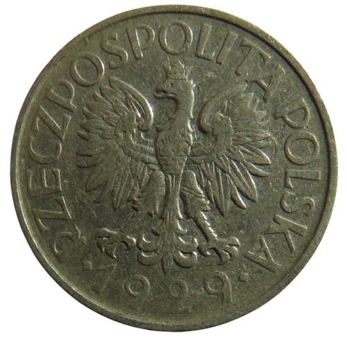 1929 Poland One Zloty Coin
