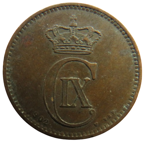 1902 Denmark 5 Ore Coin