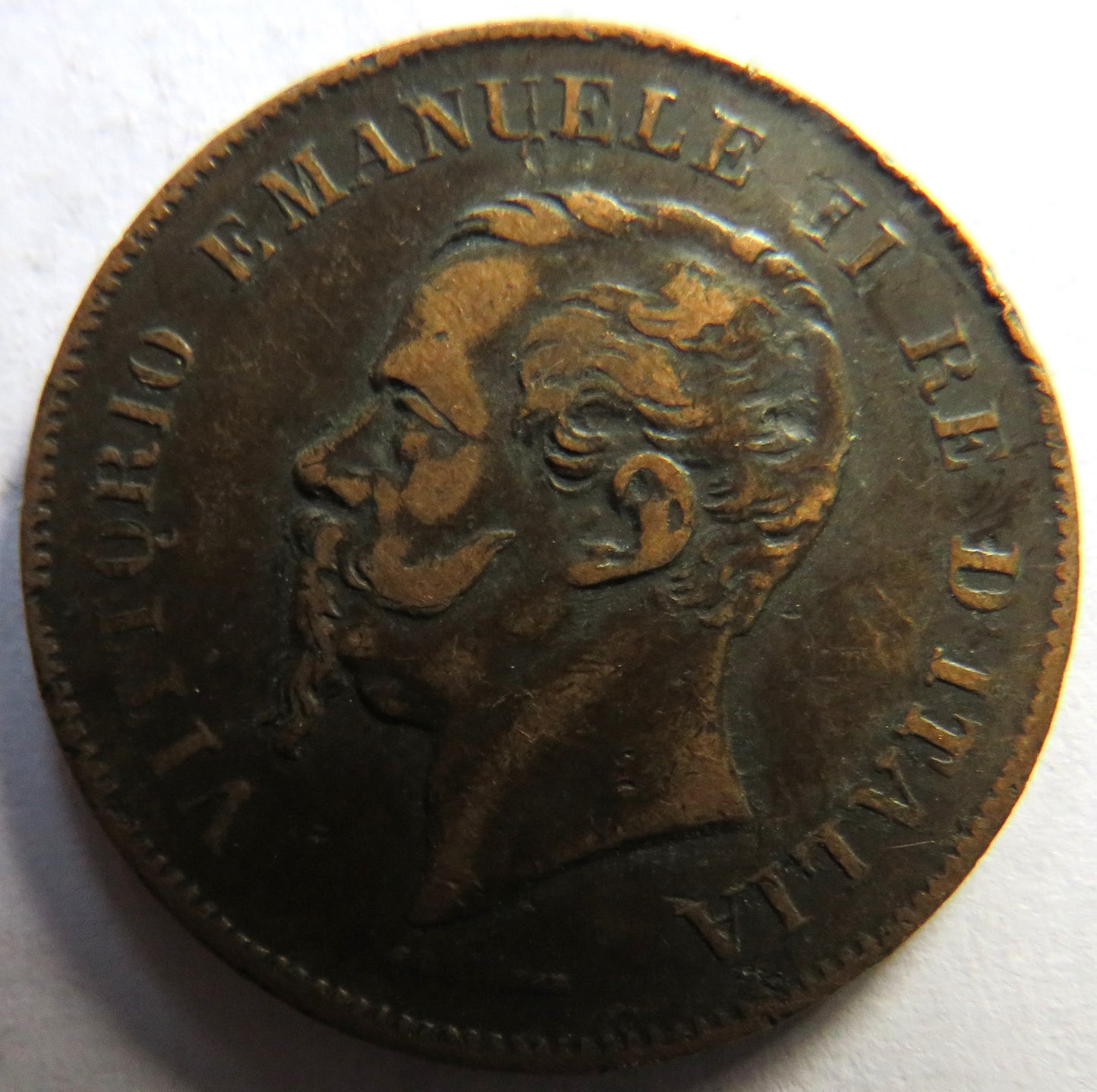 1867 Italy 5 Centesimi Coin