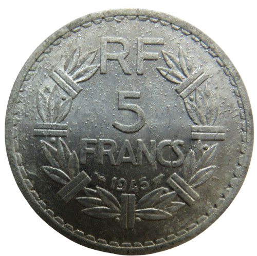 1945 France 5 Francs Coin
