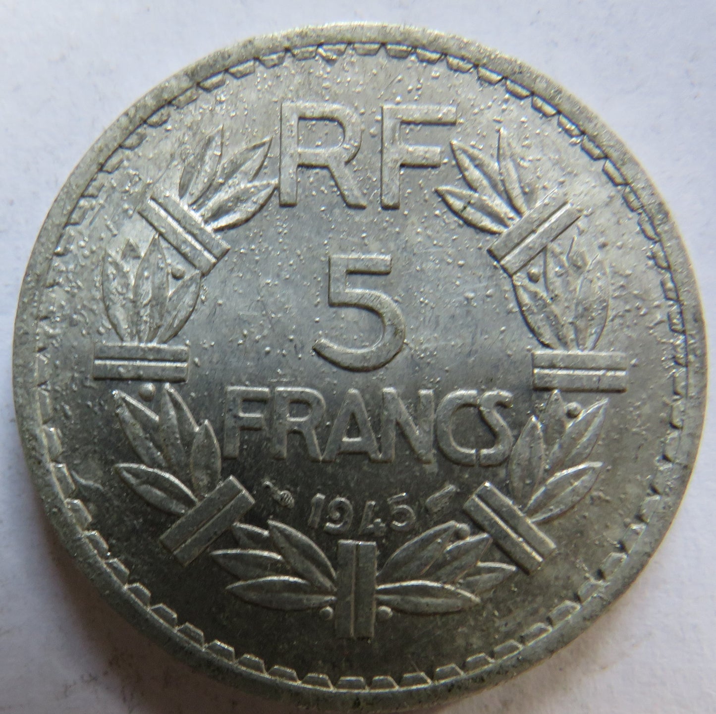 1945 France 5 Francs Coin