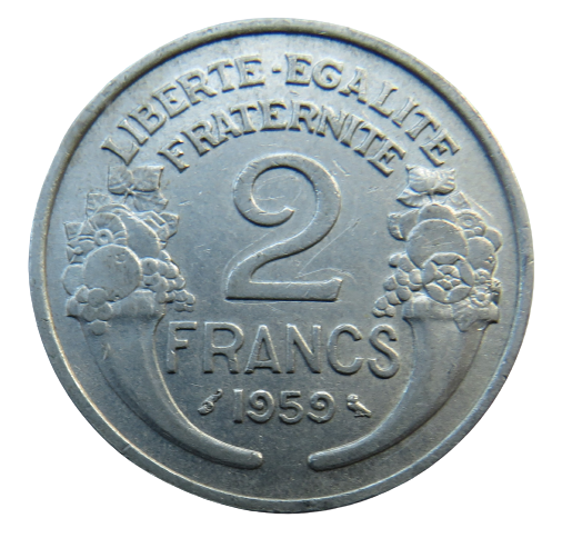 1959 France 2 Francs Coin