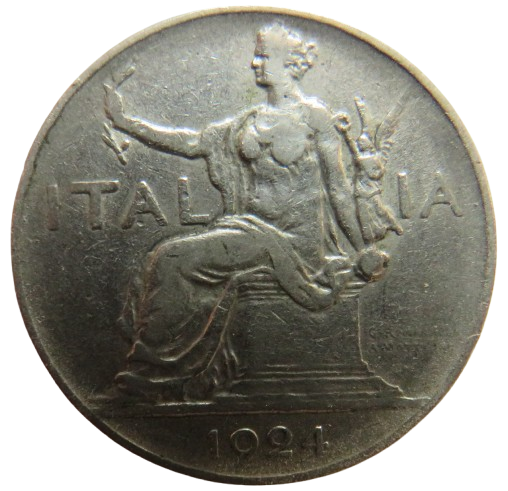 1924 Italy One Lira Coin