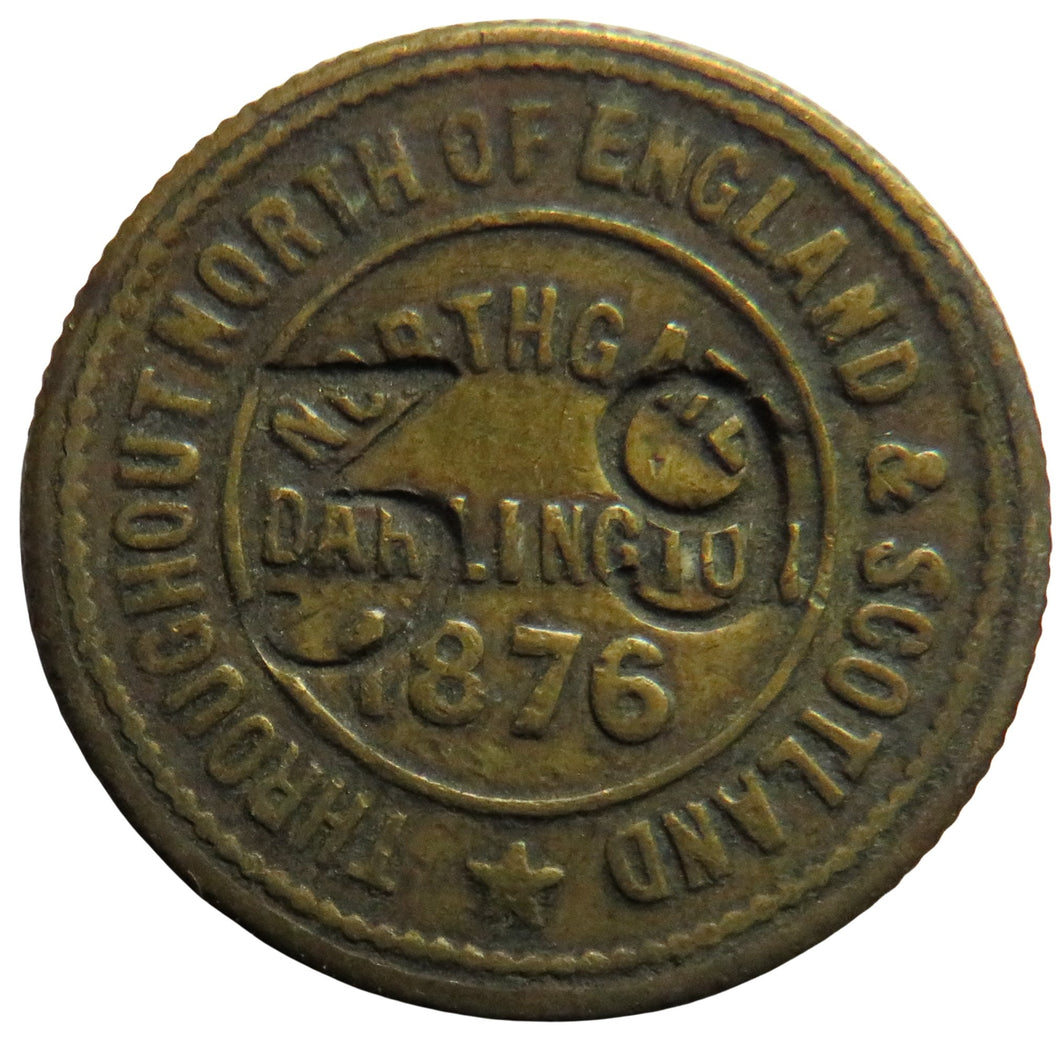 1876 The London & Newcastle Tea Company Darlington Token 39 Stamp