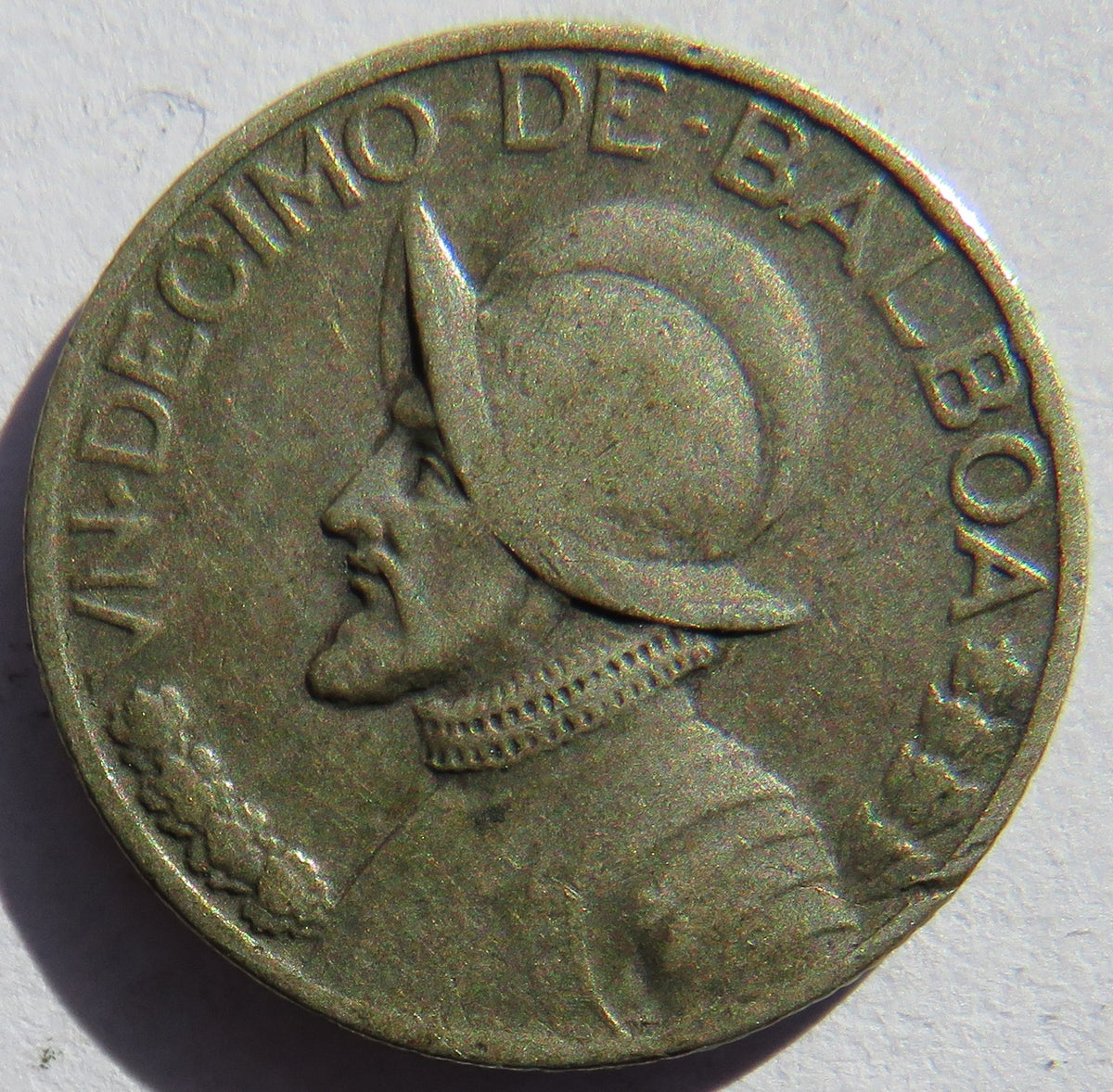 1930 Panama Silver 1/10 Balboa  Coin