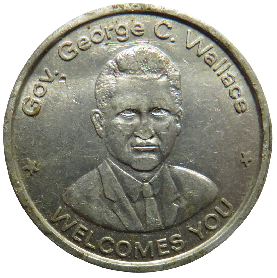 Gov George C. Wallace Welcomes You Alabama Star Vacation Land Token