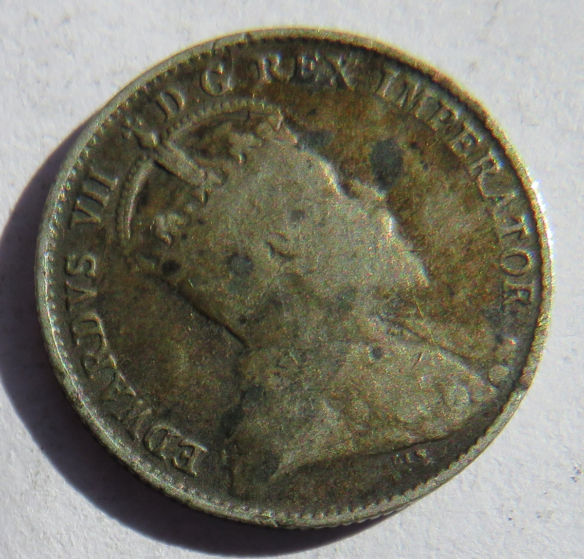 1902-H Kind Edward VII Canada Silver 5 Cents Coin