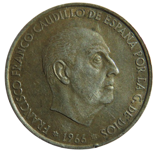 1966 Spain Silver 100 Pesetas Coin