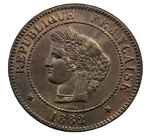 Load image into Gallery viewer, 1882-A France 5 Centimes Coin In High Grade
