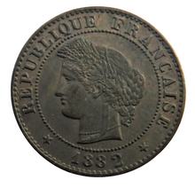 Load image into Gallery viewer, 1882-A France One Centime Coin In High Grade
