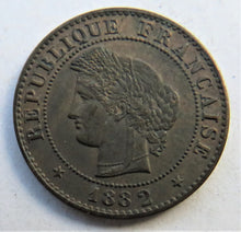 Load image into Gallery viewer, 1882-A France One Centime Coin In High Grade
