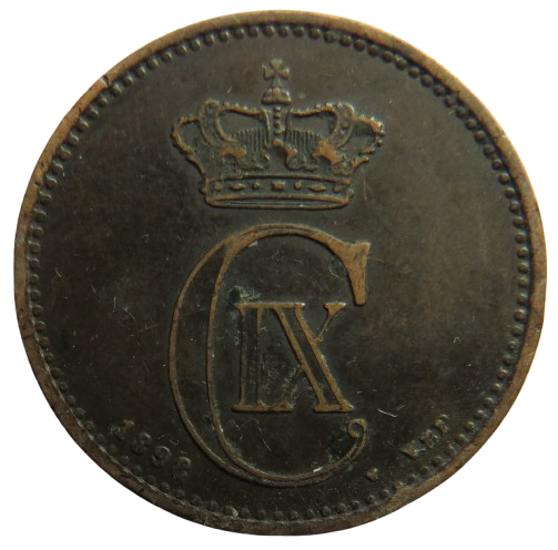 1898 Denmark 5 Ore Coin