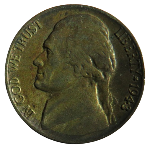 1943-P USA Jefferson Nickel / 5 Cents Coin