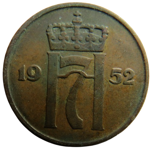 1952 Norway 5 Ore Coin
